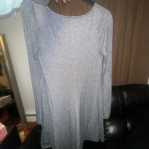 Express Charcoal Long Sleeve Dress